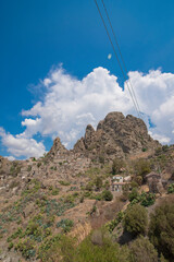 cable car in the mountains