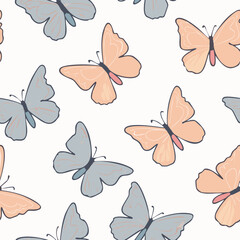 Butterfly Pattern – Hand Drawn Vector Illustration