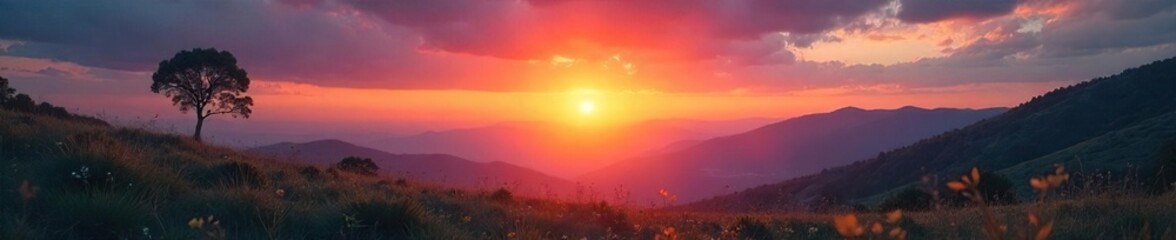 Serene sunrise over a tranquil landscape, perfect for meditation and quiet reflection; a sense of peace and spiritual contemplation pervades the scene , photo, hope, belief
