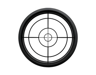 Tactical optical scope with a precise crosshair reticle for focused aiming.