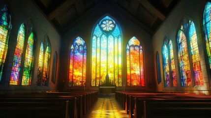 photo stain glass church