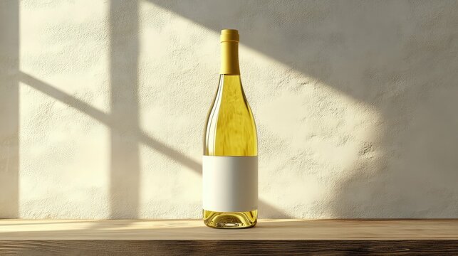 style chardonnay wine bottle