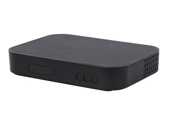 Compact Black Set-Top TV Box