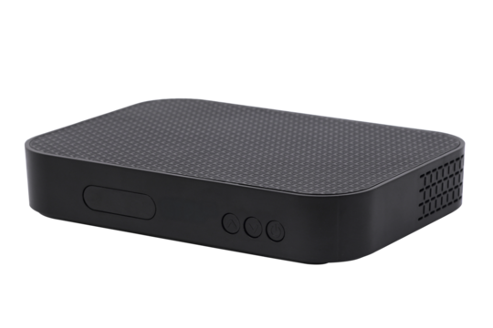 Compact Black Set-Top TV Box