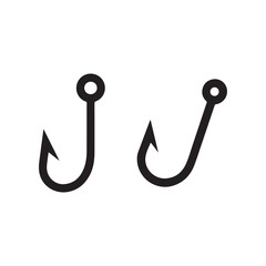 fishing hook on white background