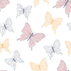 Butterfly Pattern – Hand Drawn Vector Illustration