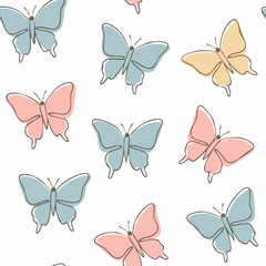 Butterfly Pattern – Hand Drawn Vector Illustration