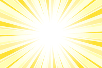 Obraz premium Sunburst Background. Summer Backdrop. Radius Cartoon Pattern Abstract Background. Banana Yellow Rays Vector Illustration.