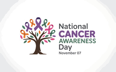 Obraz premium National Cancer Awareness Day A Digital Illustration of Hope and Support