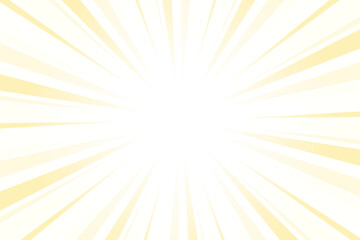 Sunburst Background. Summer Backdrop. Radius Cartoon Pattern Abstract Background. Blond Yellow Rays Vector Illustration.