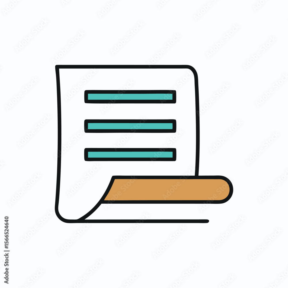 Poster vector art of a document with text isolated on white background