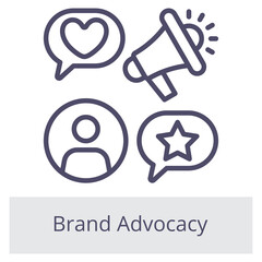 Brand Advocacy Element For Design Graphic