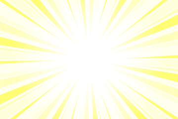 Obraz premium Sunburst Background. Summer Backdrop. Radius Cartoon Pattern Abstract Background. Butter Yellow Yellow Rays Vector Illustration.