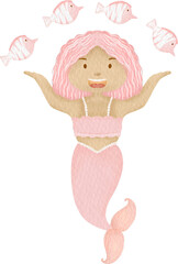 Mermaid watercolor