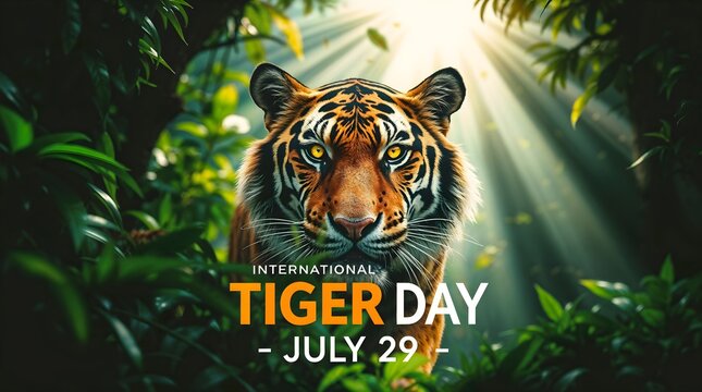 International Tiger Day Wildlife Conservation Poster - July 29