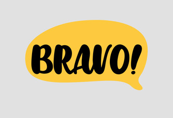 Bravo! Yellow Speech Bubble Exclamation