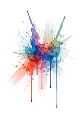 Vivid Watercolor Explosion - Abstract watercolor painting symbolizing energy, creativity, freedom, passion, and expression. A vibrant splash of color