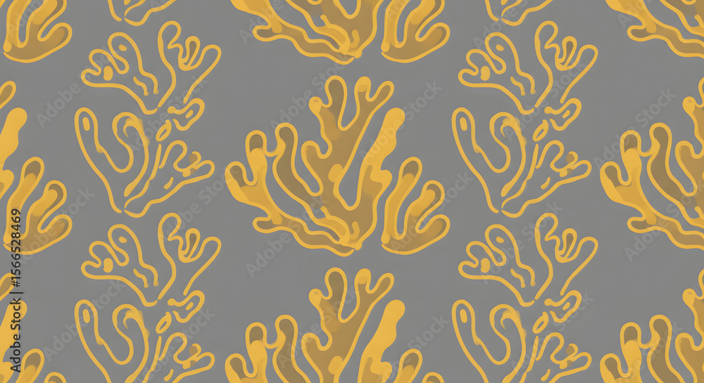 Poster abstract coral pattern: this pattern, resembling intricate coral formations, features a repeating de