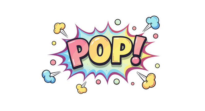 Fototapeta Pop art comic style vector illustration with colorful explosive text design for posters and cards