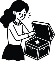 girl with a suitcase