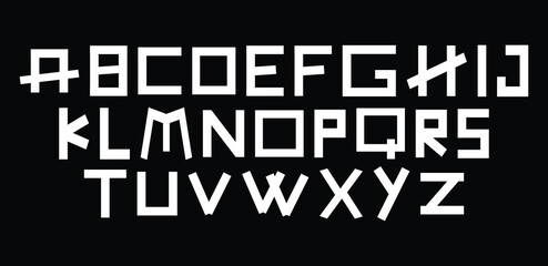 Technology Sport Modern Alphabet Font – Bold Typeface Design for Abstract, Fashion, Digital, and Futuristic Logo Branding. Vector illustration