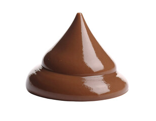 A beautifully sculpted peak of creamy milk chocolate ganache offers a sweet and tempting visual.