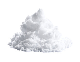 A fluffy white pile of soft snow showcases a beautiful natural texture perfect for winter themes.