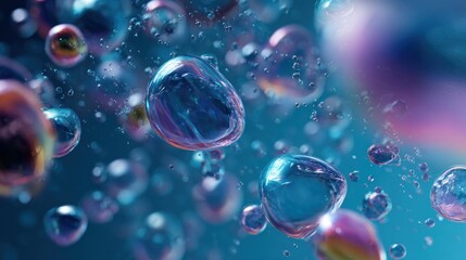 Colorful bubbles in liquid environment