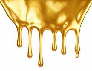 melted chocolate dripping on white background