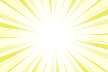 Obraz premium Sunburst Background. Summer Backdrop. Radius Cartoon Pattern Abstract Background. Greenish Yellow Rays Vector Illustration.