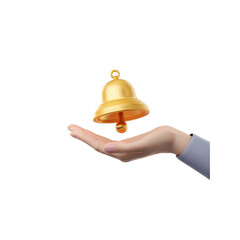 A bell that is delicately held in the hand