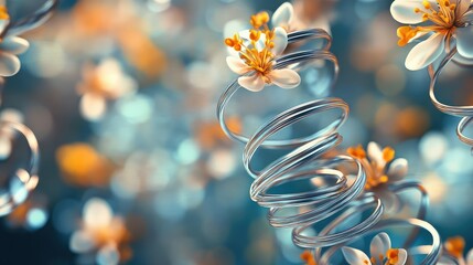 photorealistic spring metal