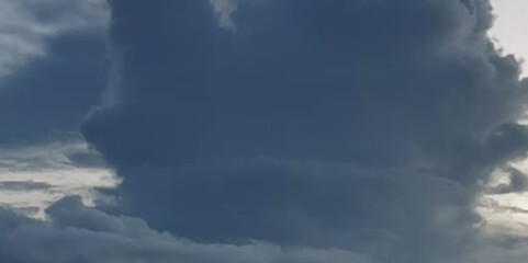 Abstract watercolor background. Grunge wallpaper of white sky with white clouds. Summer heaven bright cloudscape.