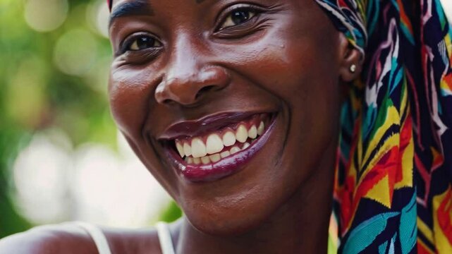 femme africaine souriante