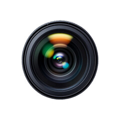 Close up of a professional camera lens.  High quality optics and photography.