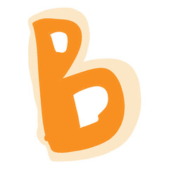 hand drawing unique font abjad