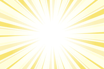 Sunburst Background. Summer Backdrop. Radius Cartoon Pattern Abstract Background. Laguna Yellow Rays Vector Illustration.