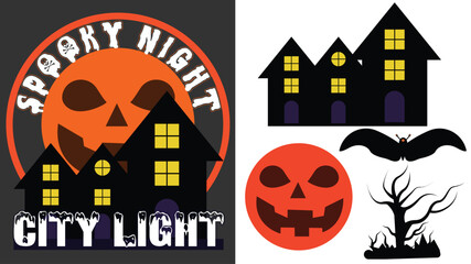 halloween vector illustration with halloween | New Halloween t shirt design | 2025