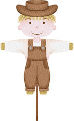 watercolor scarecrow