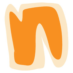 hand drawing unique ugly abjad font