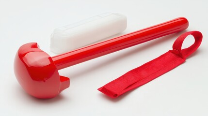 Bright Red Mallet with White Head for Various Craft and Repair Uses