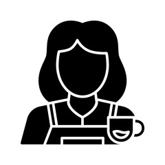 Barista icon. barista, coffee, cafe, brew, serve, espresso, uniform, expert, drink. Vector Icon Illustration