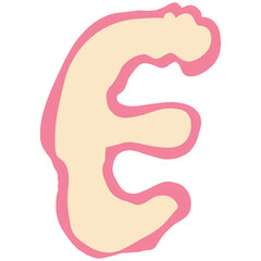 hand drawing unique ugly abjad font