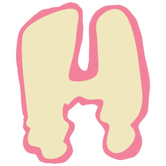 hand drawing unique ugly abjad font