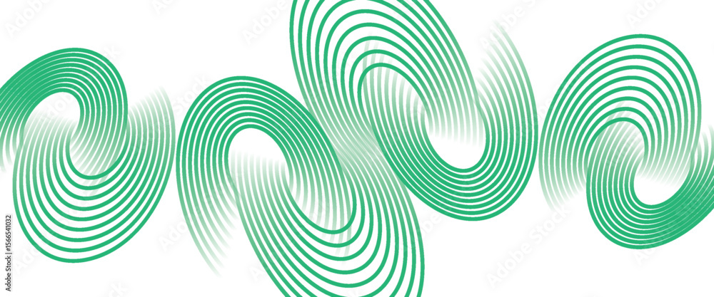 Poster green white abstract background overlap layer on bright space with circles effect decoration. modern