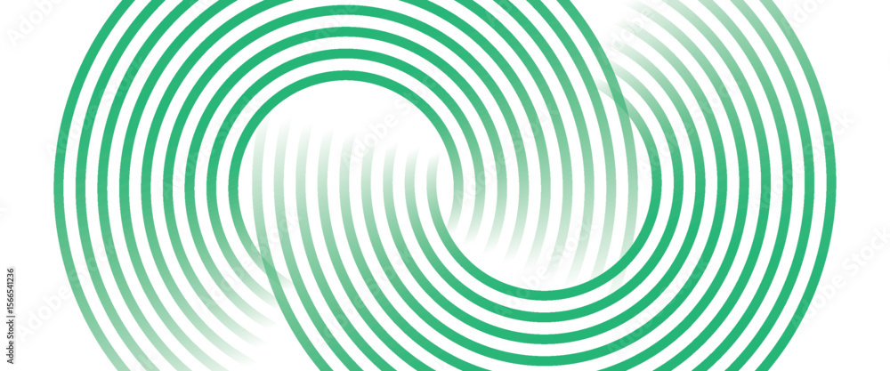 Aufkleber green white abstract background overlap layer on bright space with circles effect decoration. modern