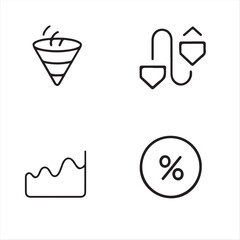 Fototapeta premium Niche Analytics & KPI Dashboards icon set