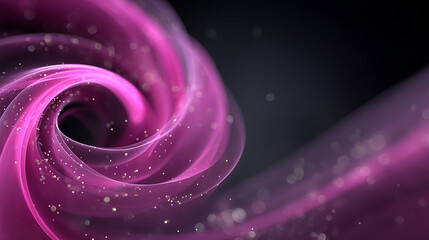 Elegant magenta vortex with shimmering particles creating a captivating abstract light display.