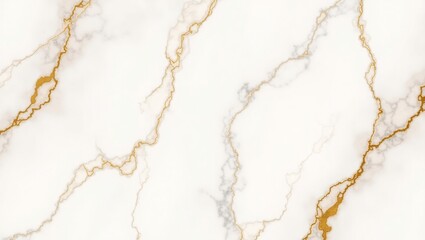 Obraz premium Elegant white marble surface with luxurious gold veining and subtle grey undertones