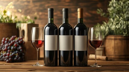 realistic wine label templates